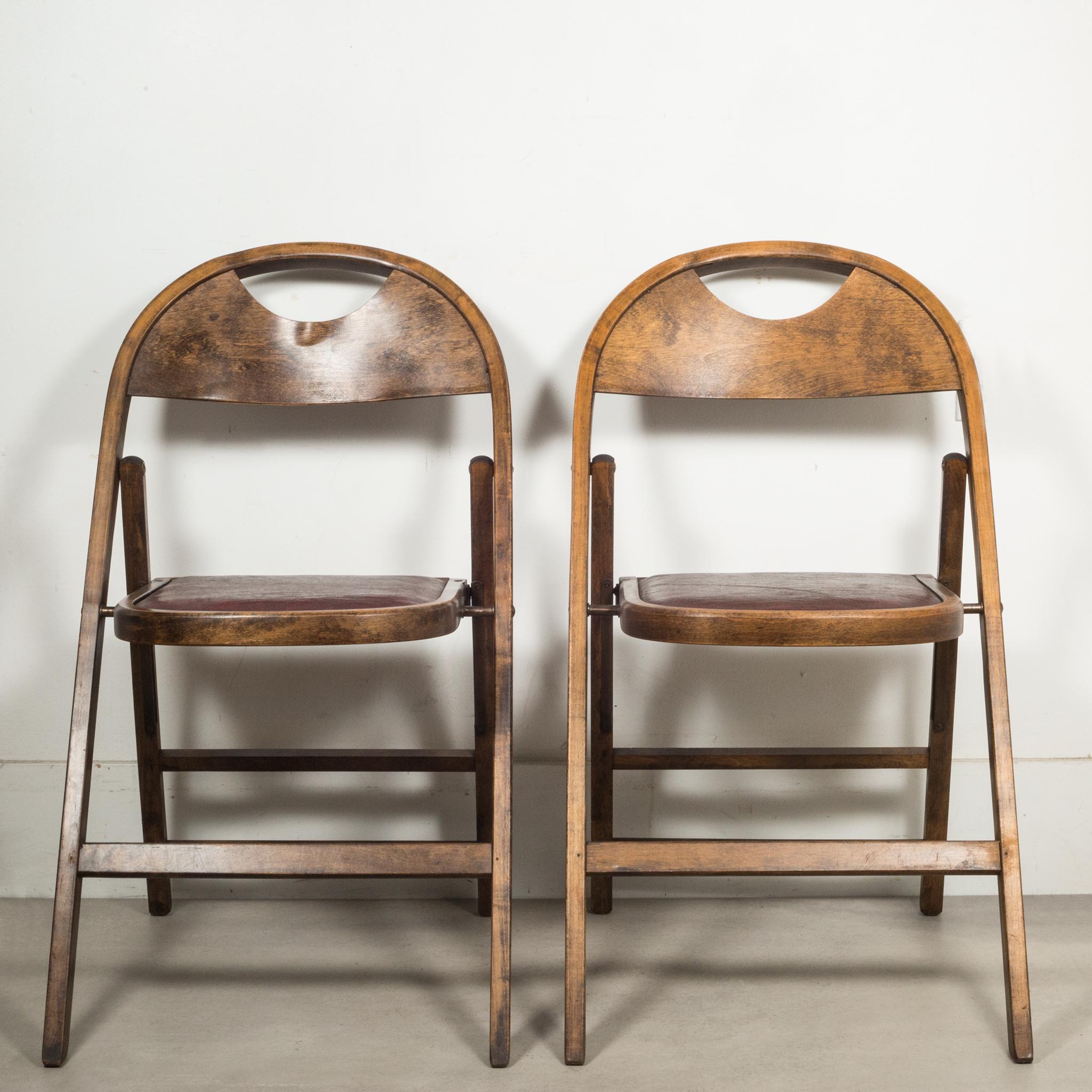 Industrial Late 19th C./Early 20th C. Antique Acme Folding Chairs C.1890-1910