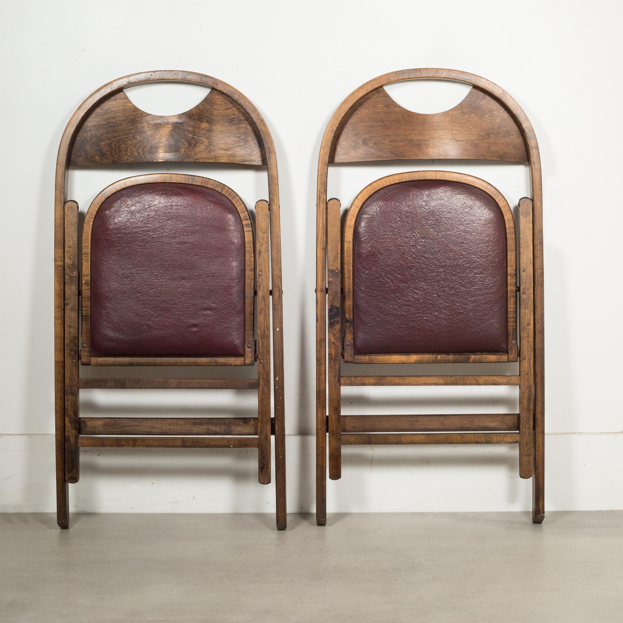 American Late 19th C./Early 20th C. Antique Acme Folding Chairs C.1890-1910