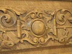 Set of Antique Bleached Carved Oak Wall Panels from France, C. 1890