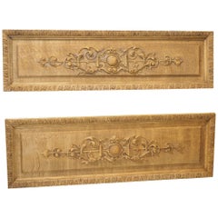 Set antiker Wandtafeln aus gebleichter und geschnitzter Eiche aus Frankreich, um 1890