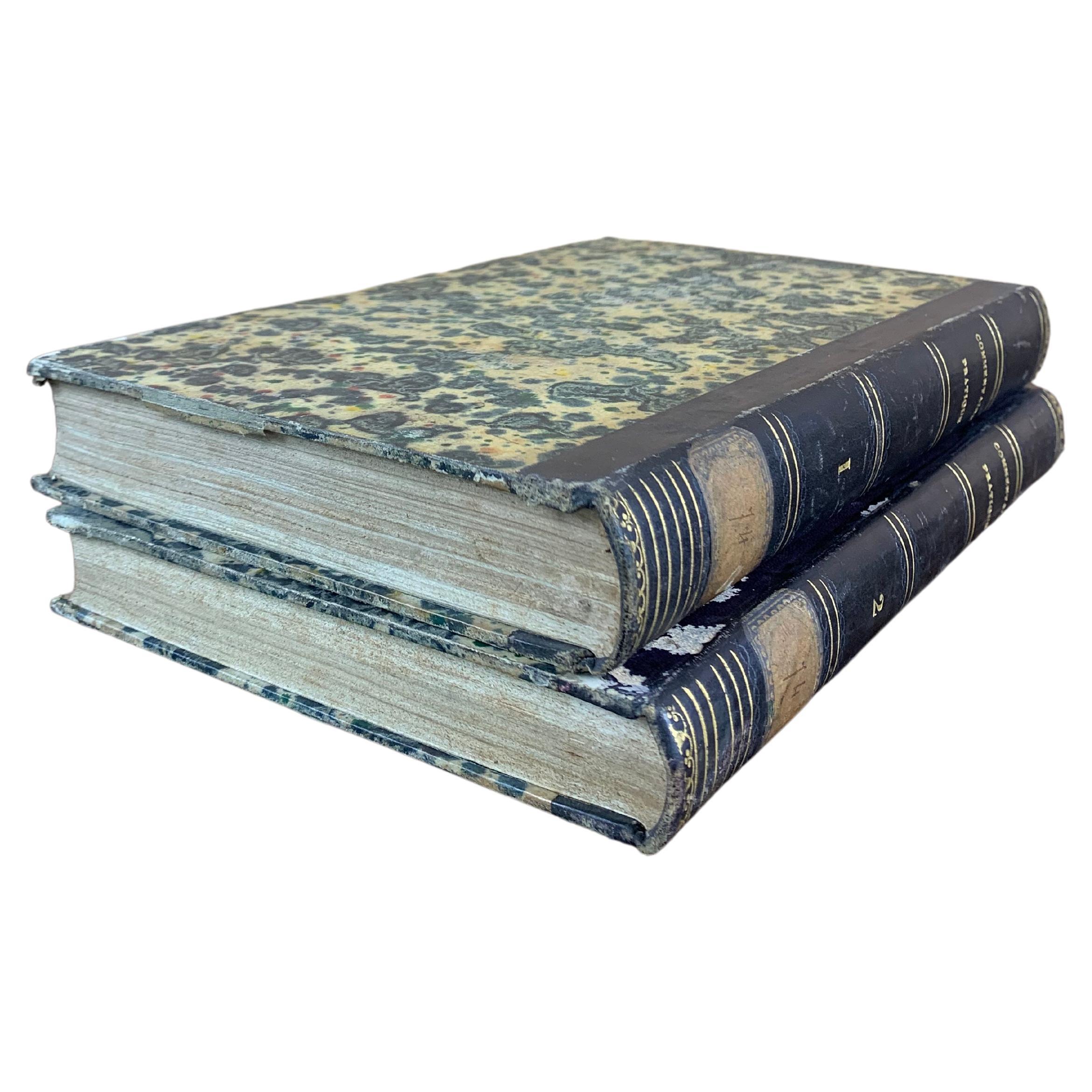 Set of Antique Bound Books Dating from the 19th Century, France For Sale