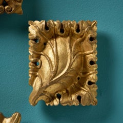 Set of Antique Carved Gilt Wood Embellishments