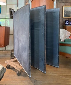 Set of Vintage Cast Iron and Slate Chalkboards
