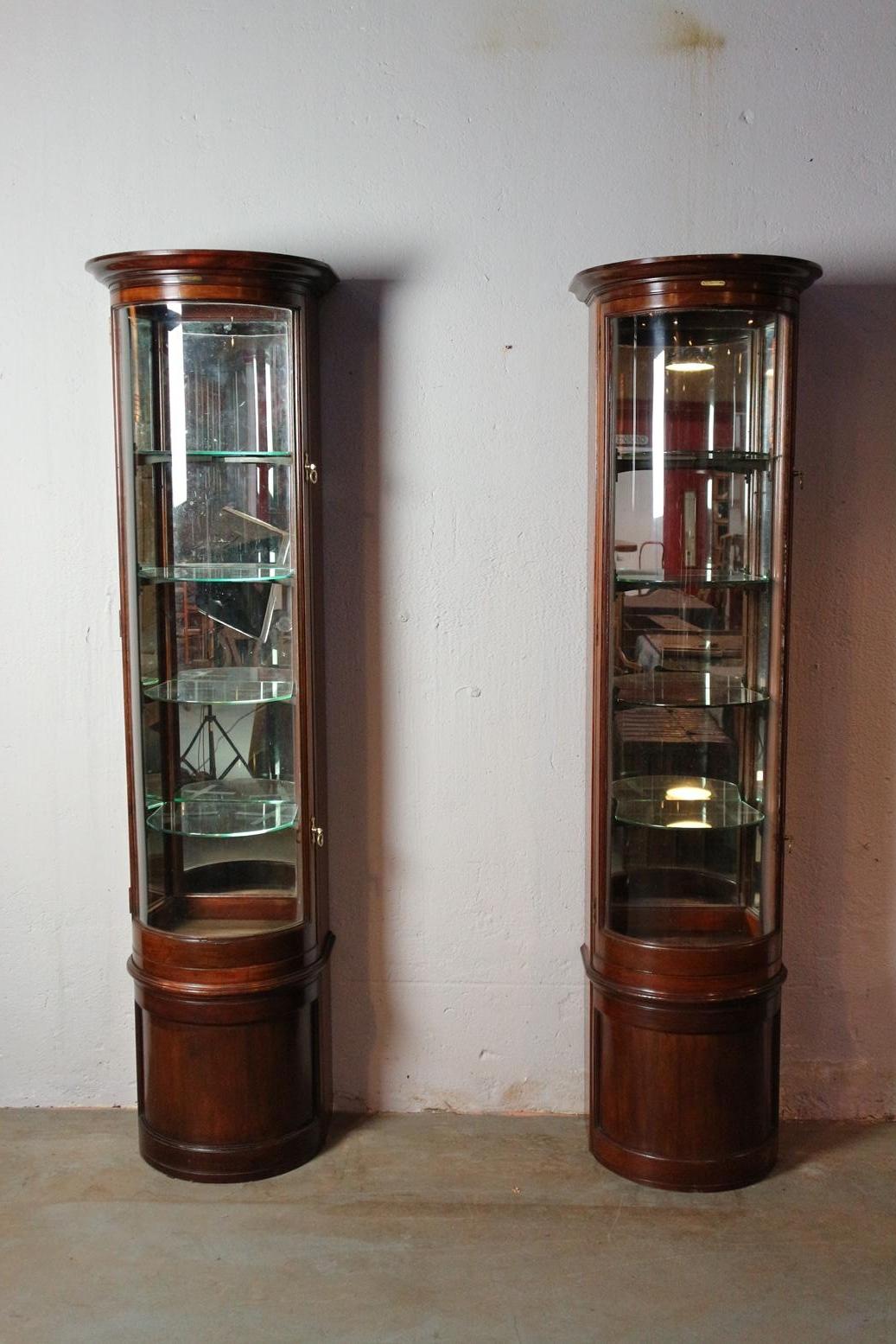 English Set of Antique Display Cabinets For Sale