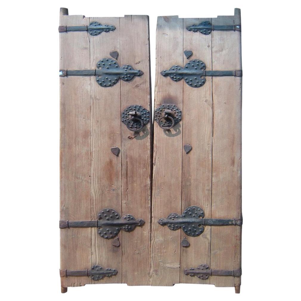 Set of Antique Doors with Iron Hardware