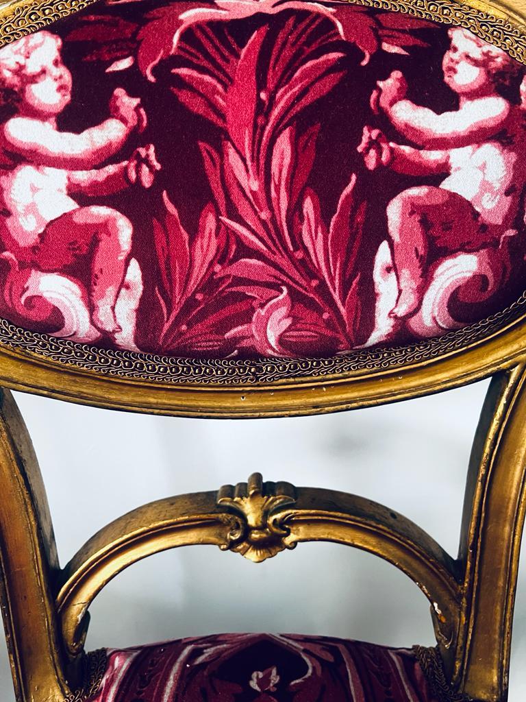 Français Ensemble de chaises anciennes de salon Louis XVI du début du 19ème siècle en vente