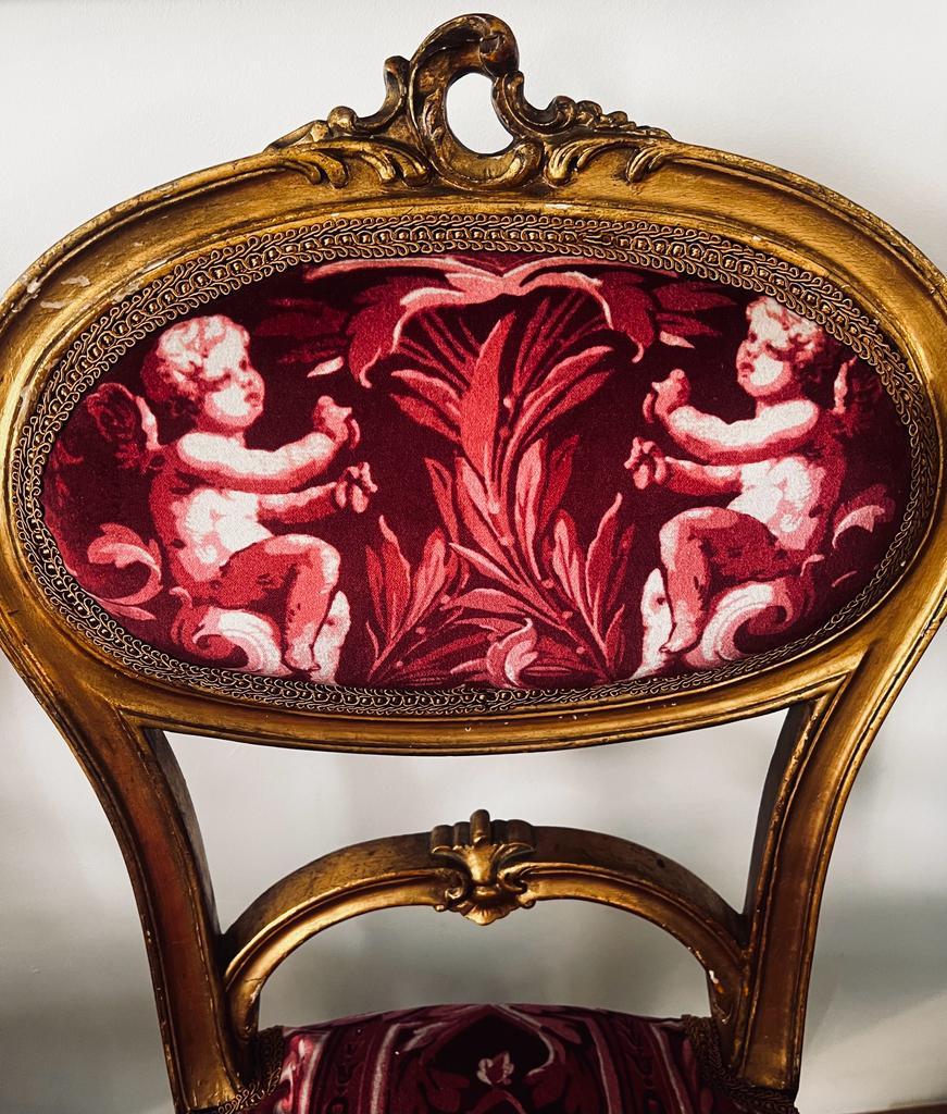 XIXe siècle Ensemble de chaises anciennes de salon Louis XVI du début du 19ème siècle en vente