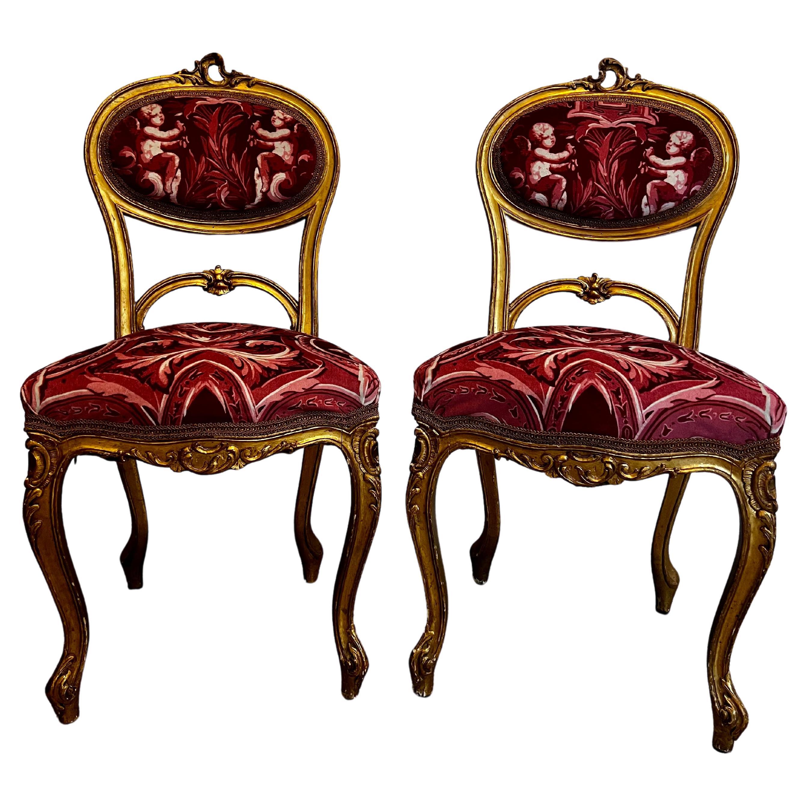 Set of Antique Early 19th Century Louis XVI Salon Ladies Chairs For Sale