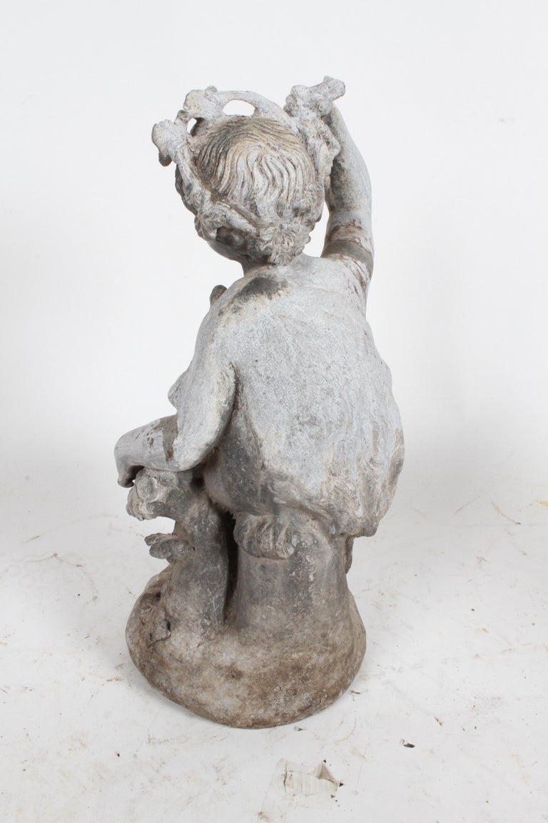 Set of Antique English Garden Four Seasons Lead Figures at 1stDibs