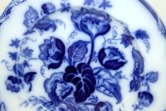 Set of Antique English Wedgwood "Pearlware" Flow Blue Water Nymph Dinner Plates