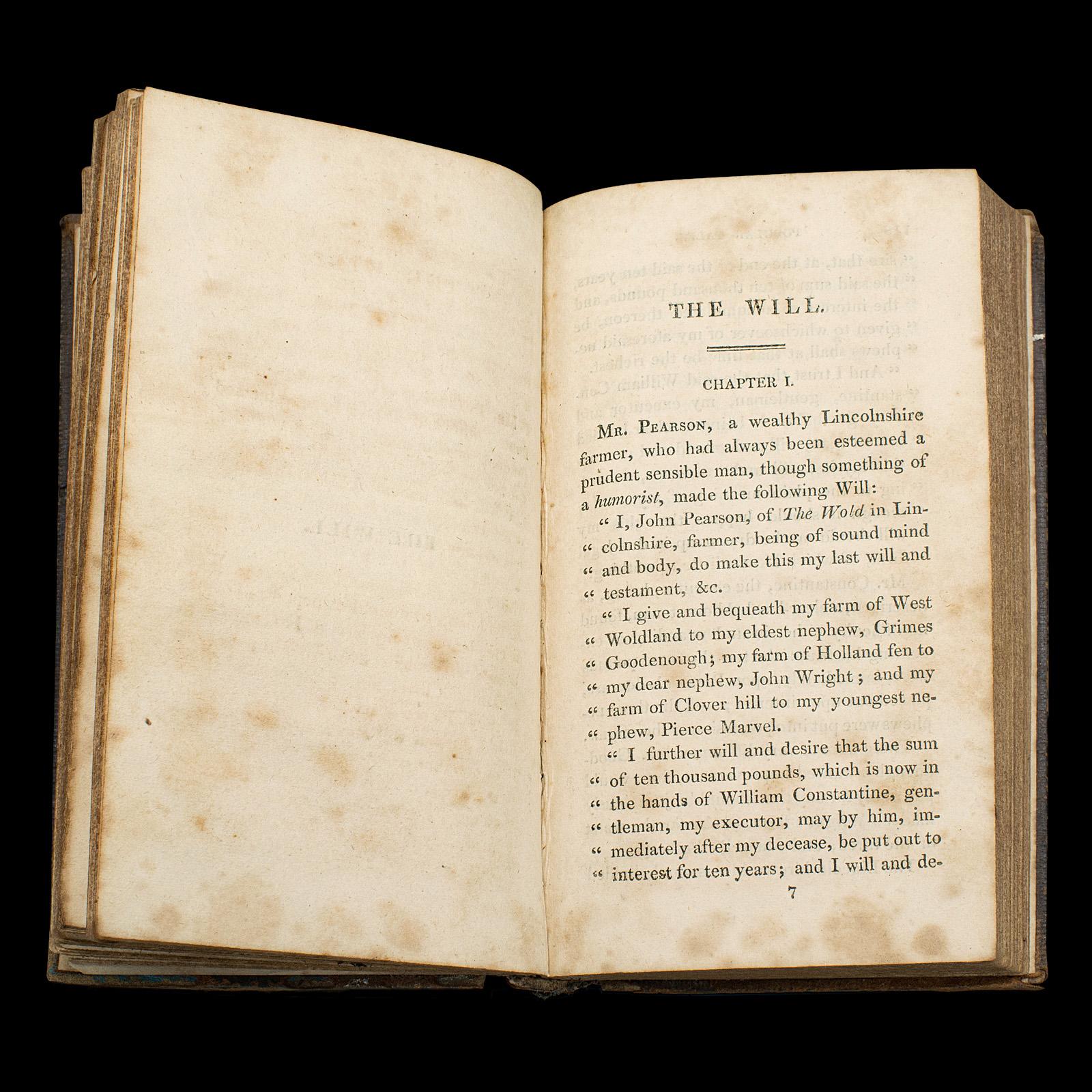 19th Century Set Of Antique Fiction Books, Popular Tales, Maria Edgeworth, English, Georgian For Sale