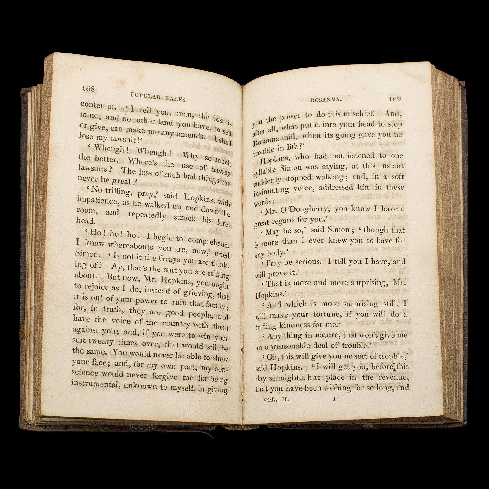 Set Of Antique Fiction Books, Popular Tales, Maria Edgeworth, English, Georgian For Sale 2
