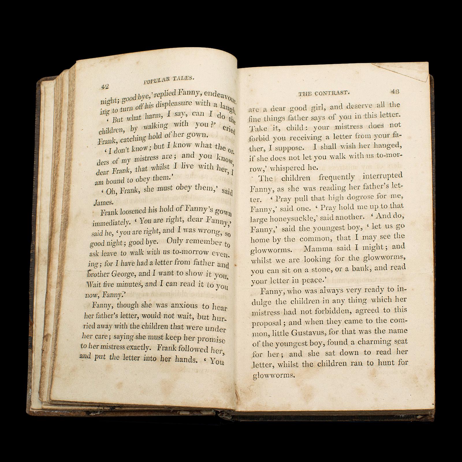 Set Of Antique Fiction Books, Popular Tales, Maria Edgeworth, English, Georgian For Sale 3