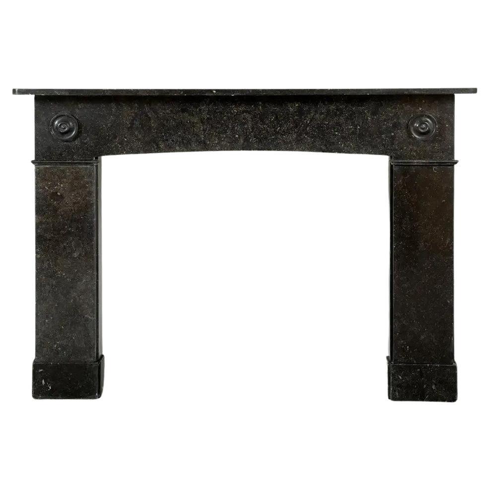 Set of Antique Fireplace Mantels in Belgian Blue Stone For Sale