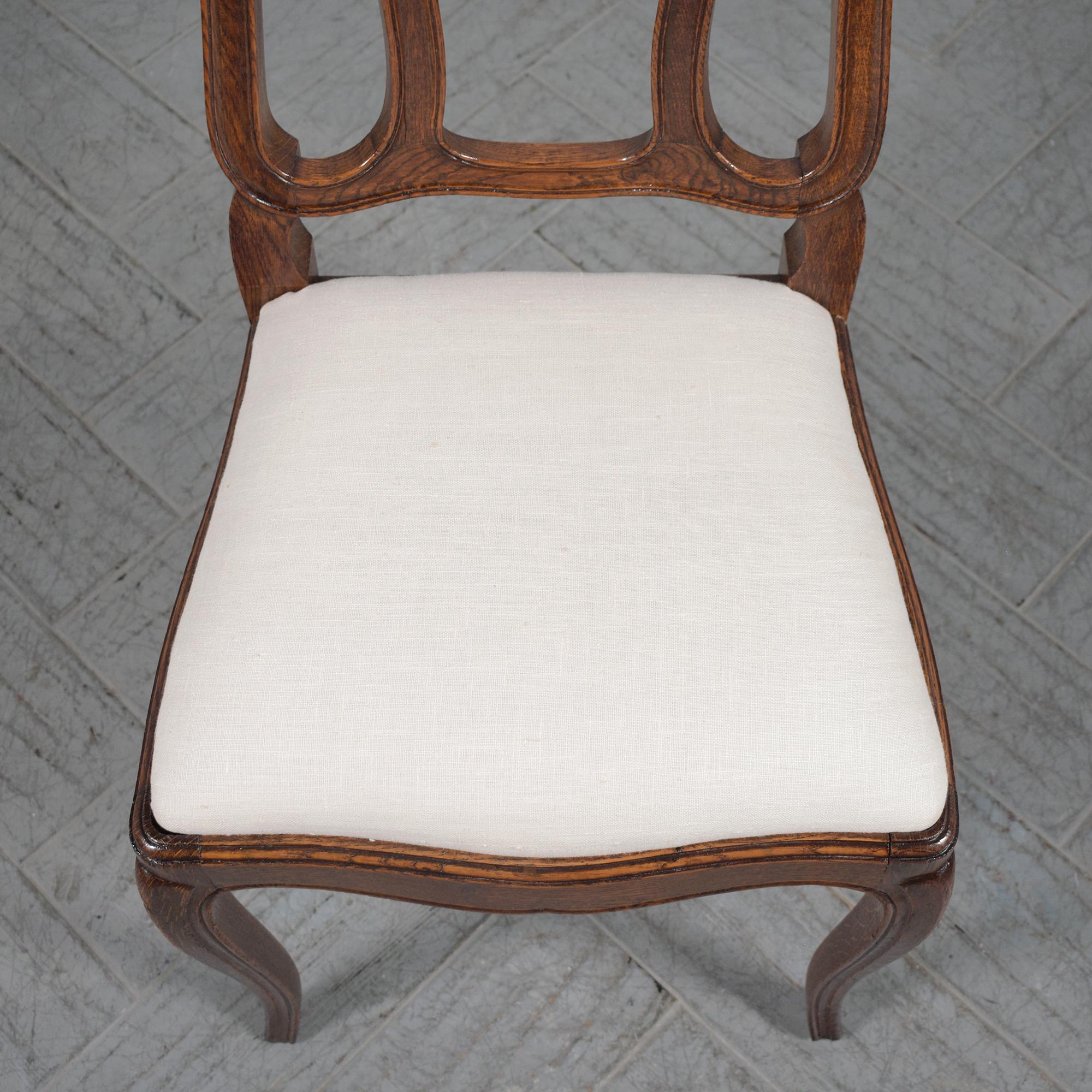 Antique French Set of Six Dining Chairs: Timeless Elegance Restored In Good Condition For Sale In Los Angeles, CA
