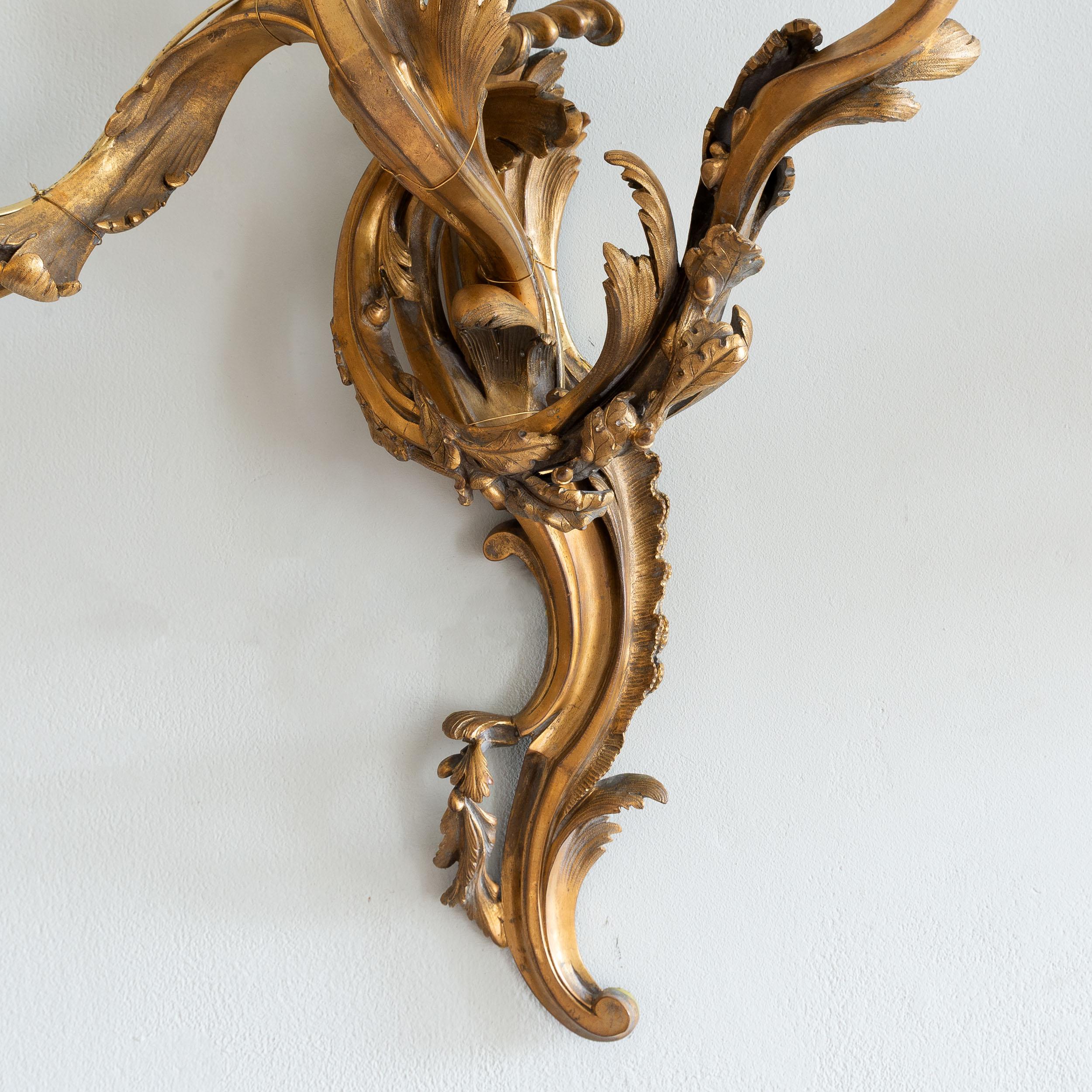 Ensemble d'appliques antiques French Rococo en vente 4