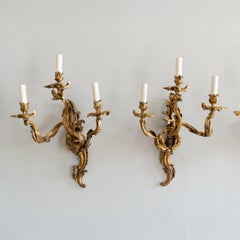 Set of Antique French Rococo Wall Lights