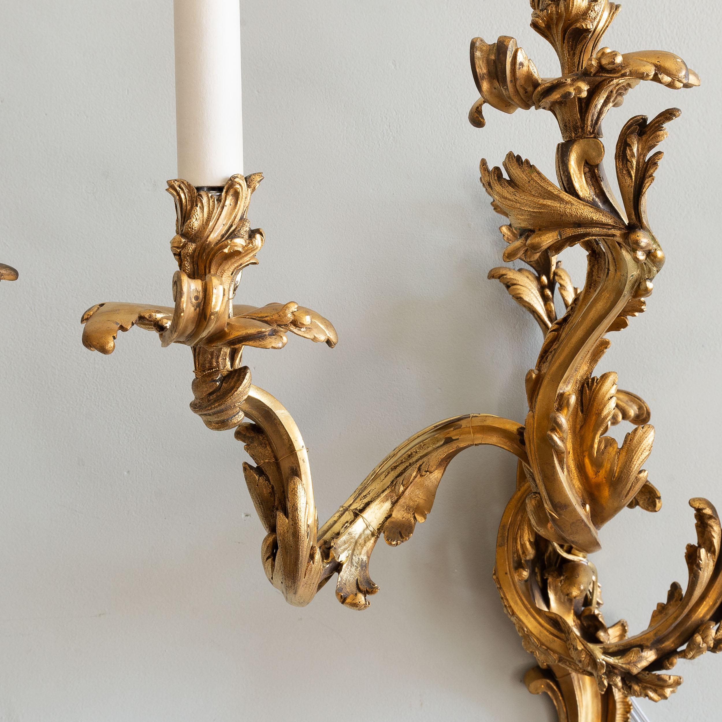 Louis XV Ensemble d'appliques antiques French Rococo en vente