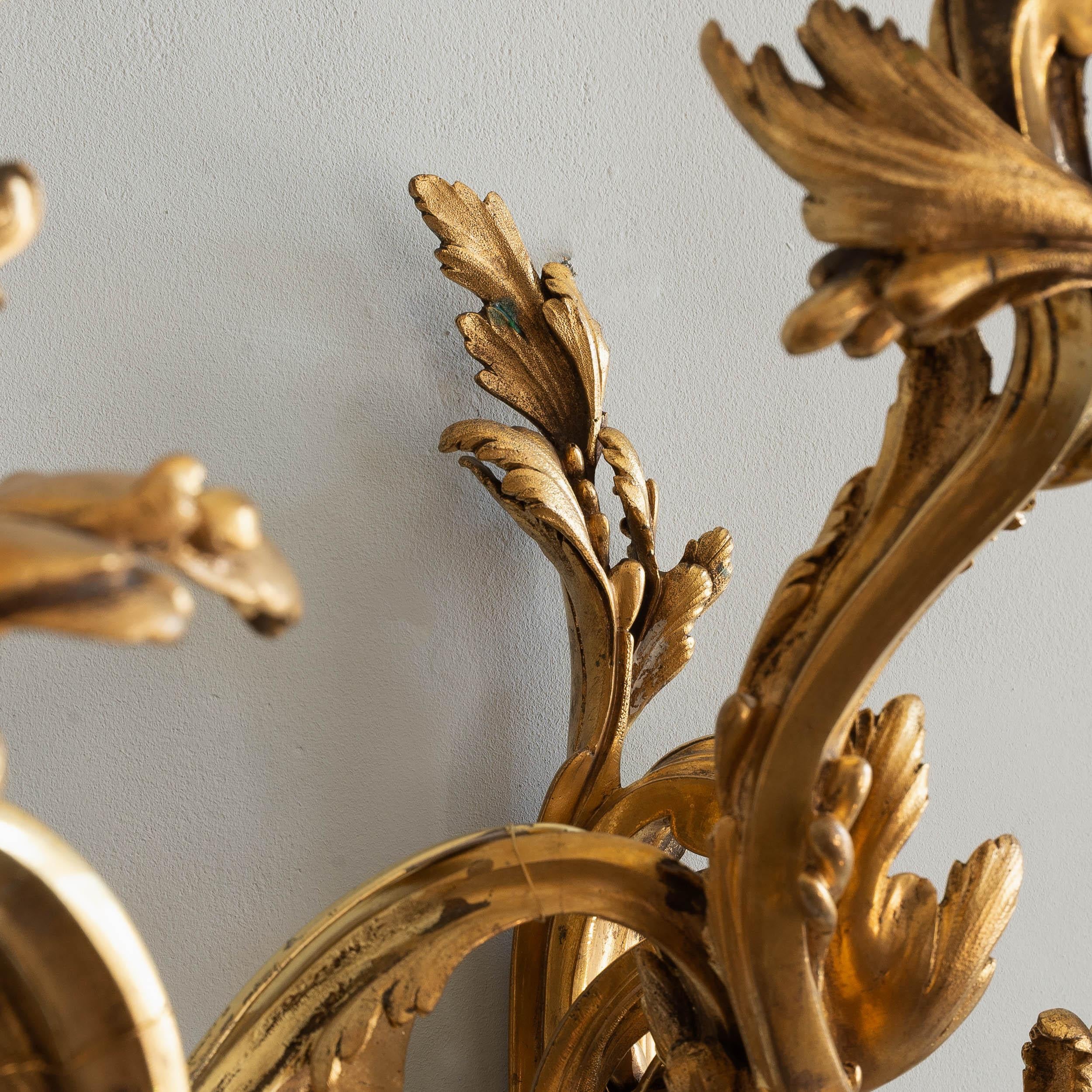 Français Ensemble d'appliques antiques French Rococo en vente