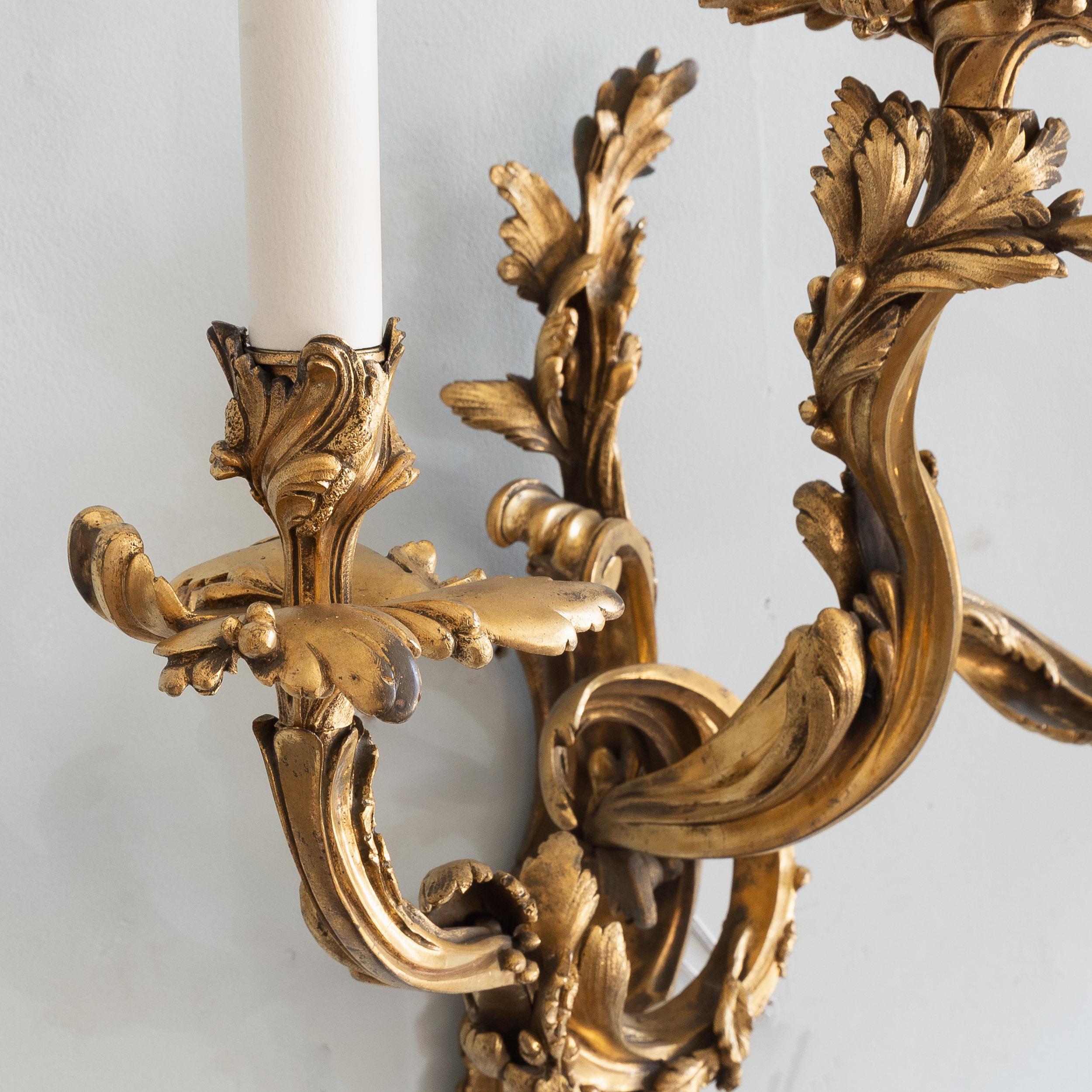 Bronze Ensemble d'appliques antiques French Rococo en vente