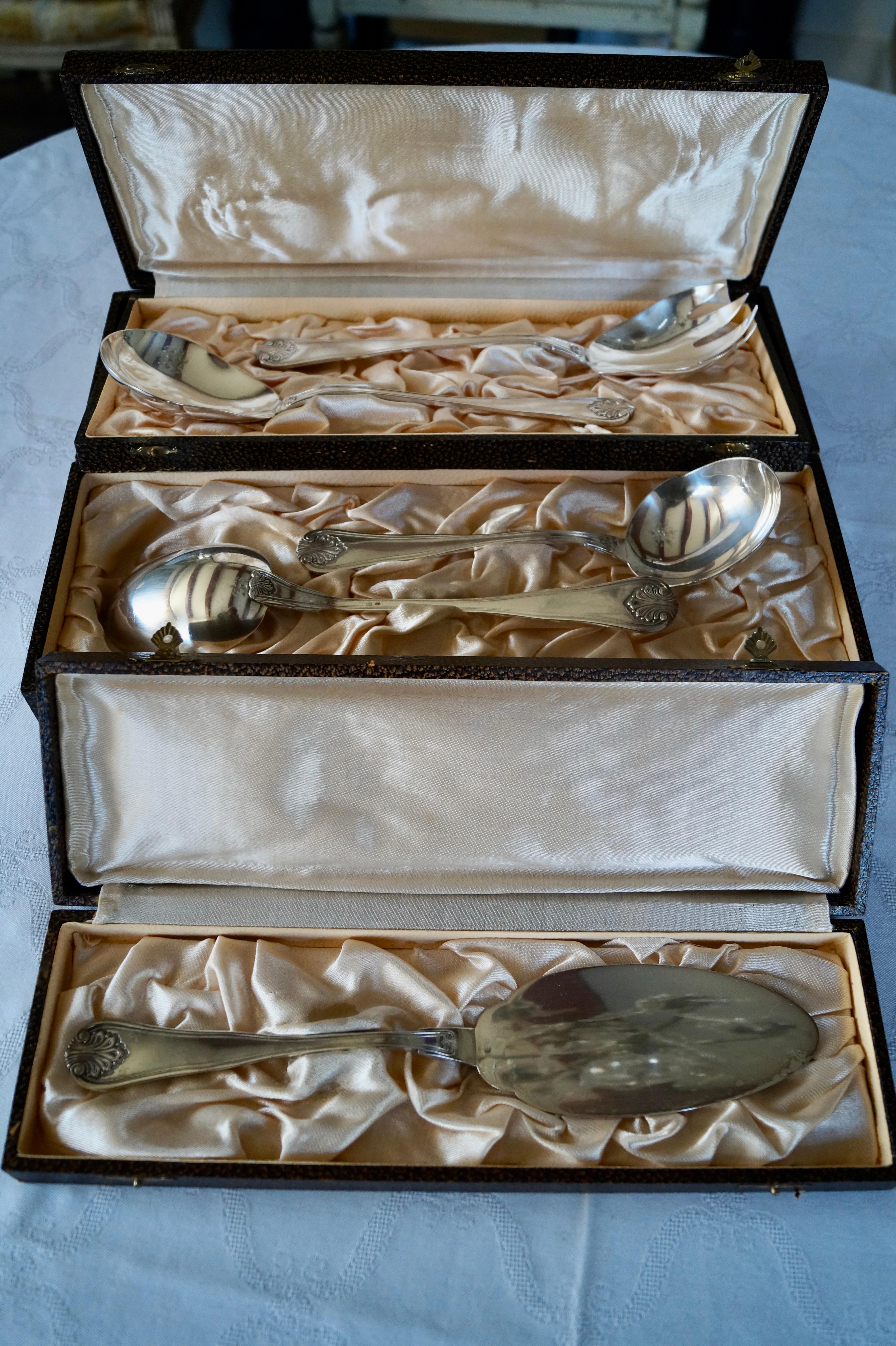 Set of Antique French Silver-Plated Cutlery 