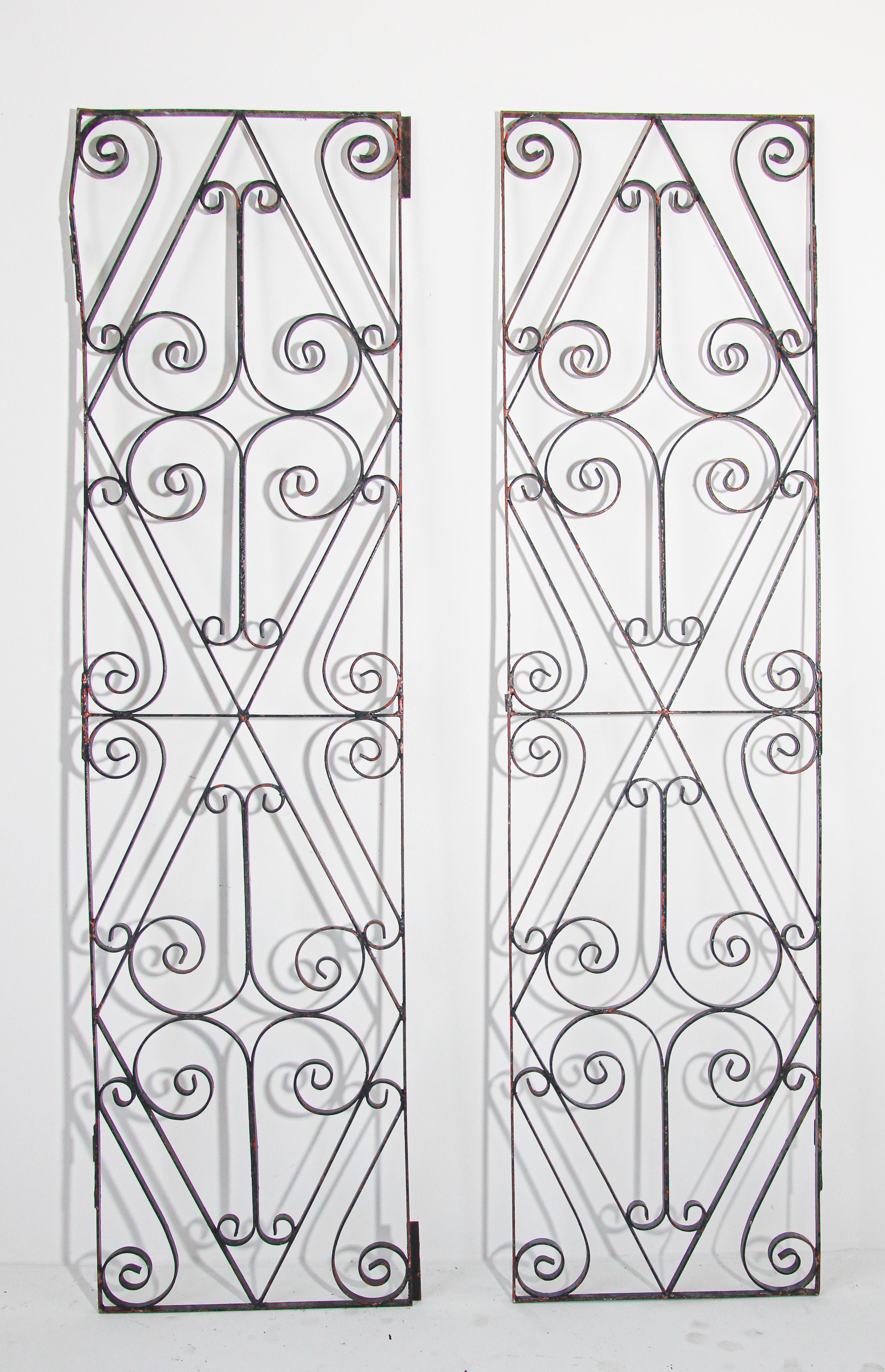 Set of Antique French Wrought Iron Garden Doors 2