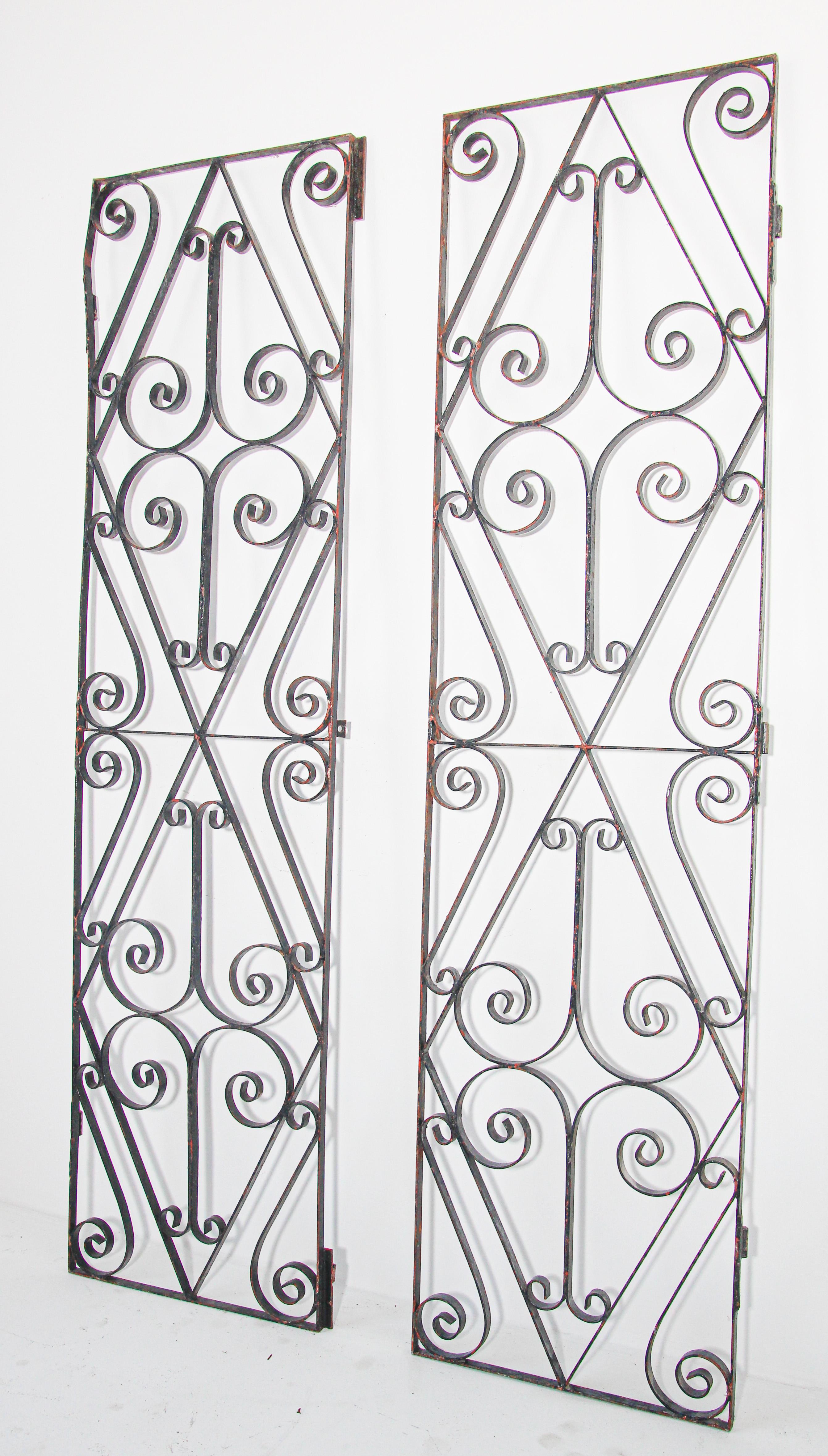 Set of Antique French Wrought Iron Garden Doors 3