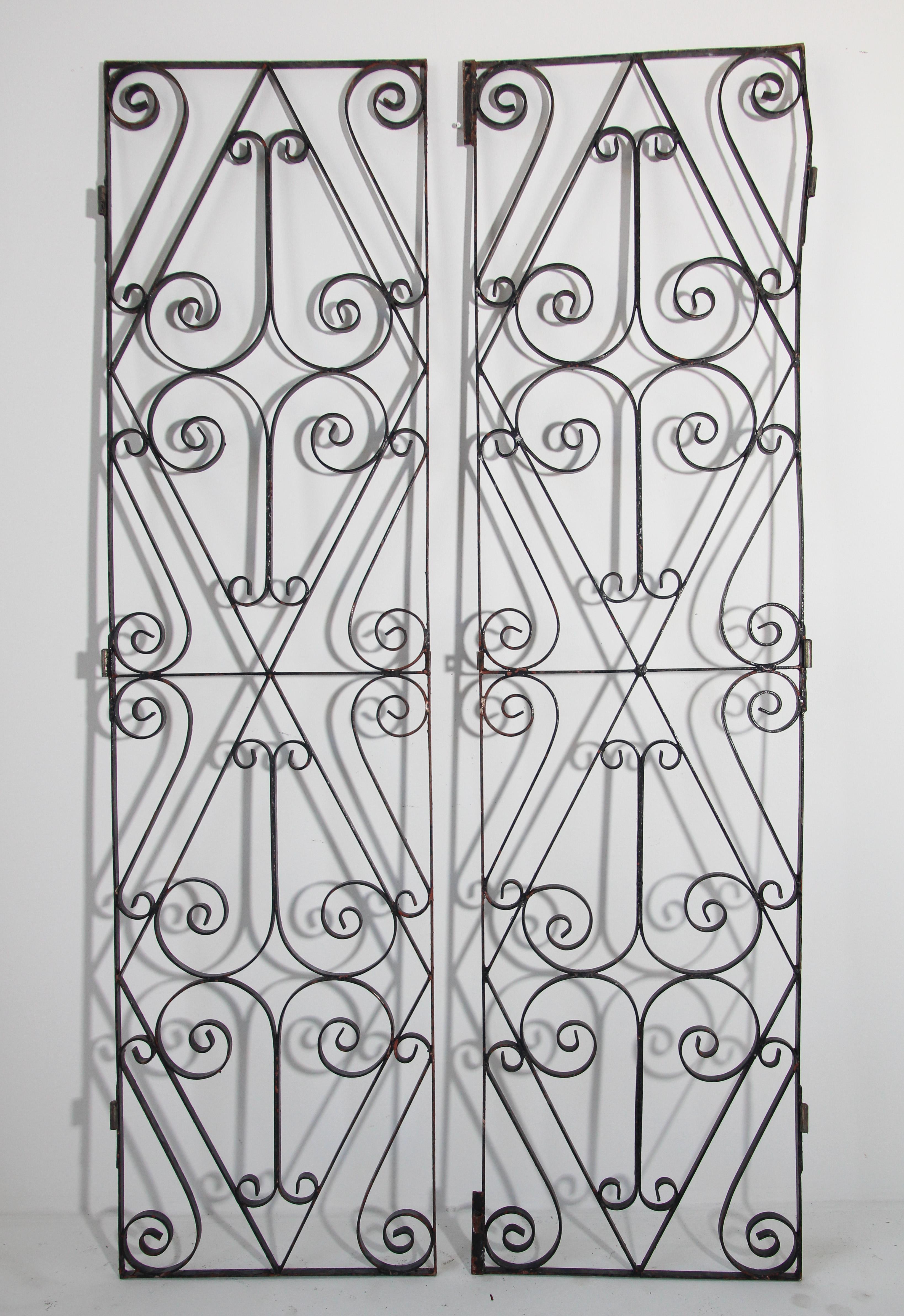 Set of Antique French Wrought Iron Garden Doors 5