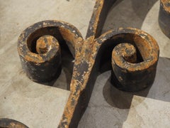 Set of Antique French Wrought Iron Scrolling Elements, Early 1800s