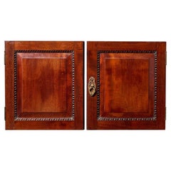 Set of Antique Georgian Style Mahogany Cabinet Doors
