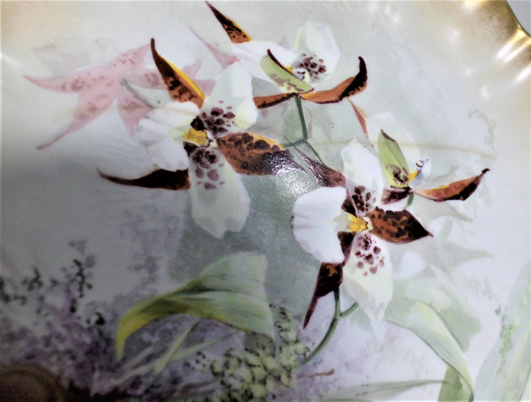 Set antiker handbemalter D. Dewsberry Iris-Schrankteller für Doulton Burslem im Angebot 6