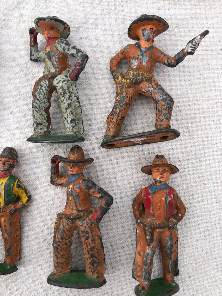 SoldSet of Antique Lead Toy Cowboys, circa 1950 at 1stDibs