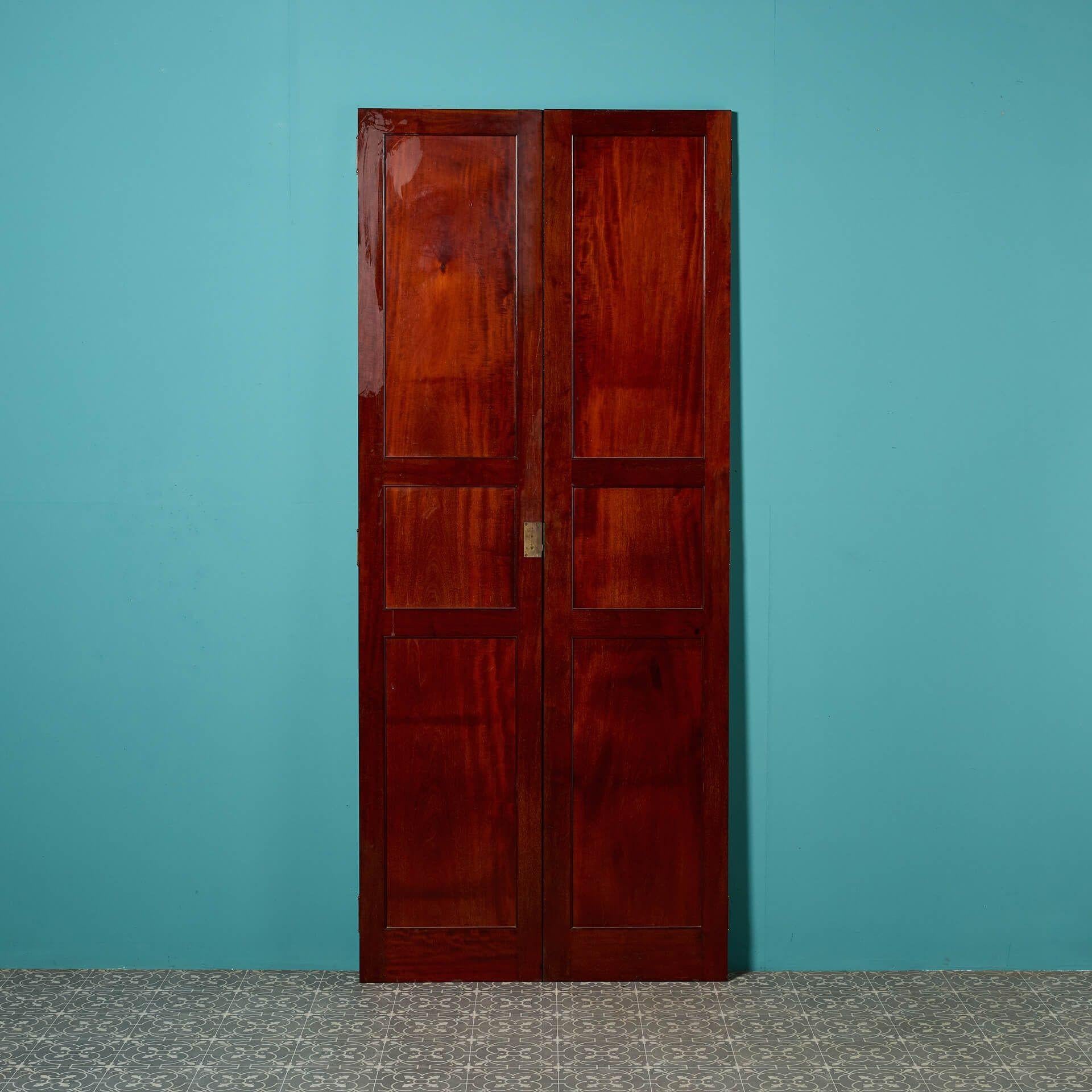 Juego de Puertas de Armario Antiguas de Caoba siglo XX
