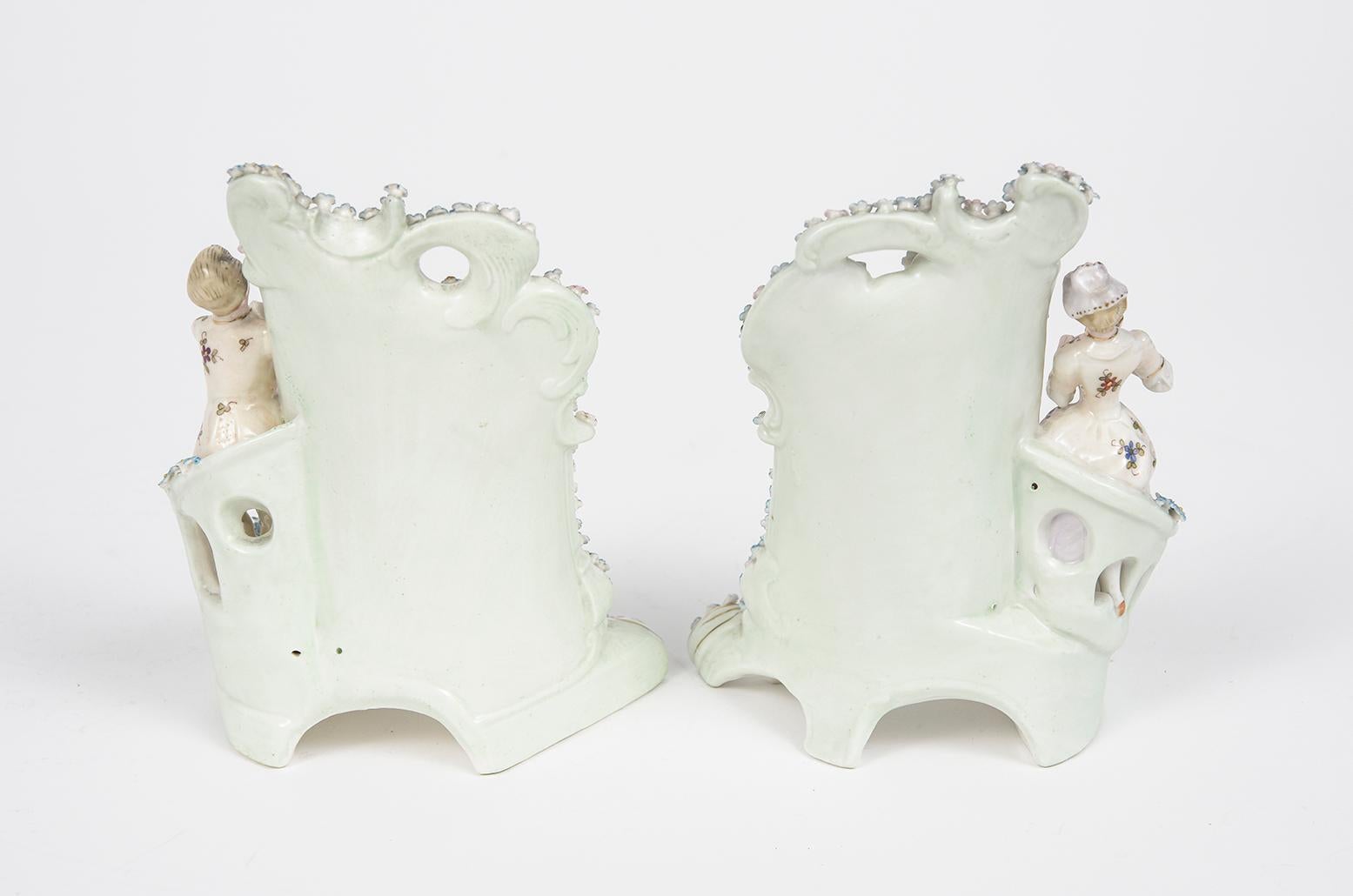 Satz antiker Menüständer (Porzellan) im Angebot