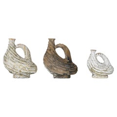 Set of antique mexican clay jugs. Valentinas. XX Century. Herencias Collection