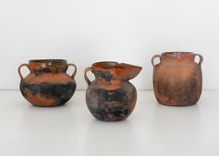 Set of antique mexican kitchen pots. Morena's. XX Century. Herencias Collection