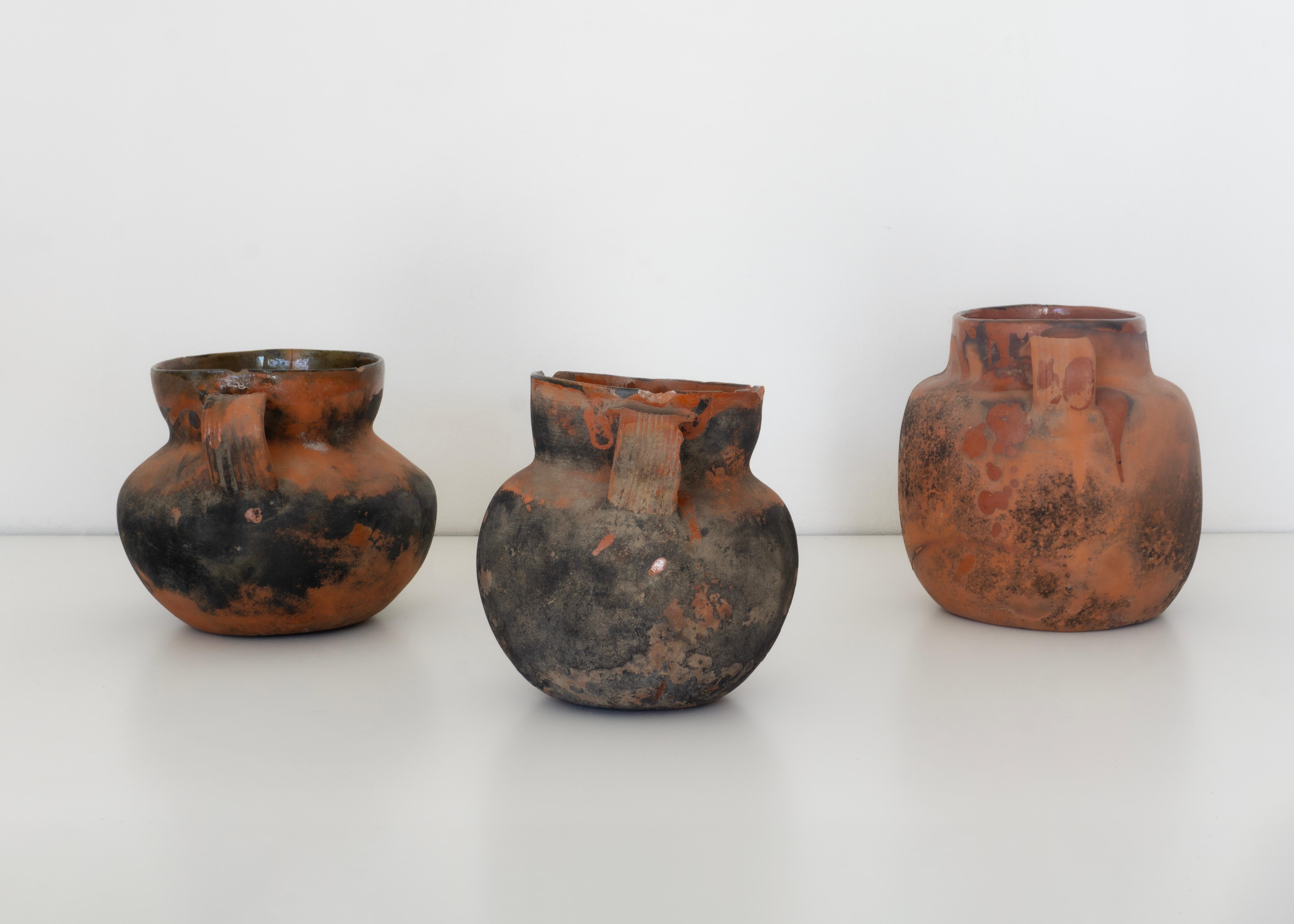 Other Set of antique mexican kitchen pots. Morena's. XX Century. Herencias Collection For Sale