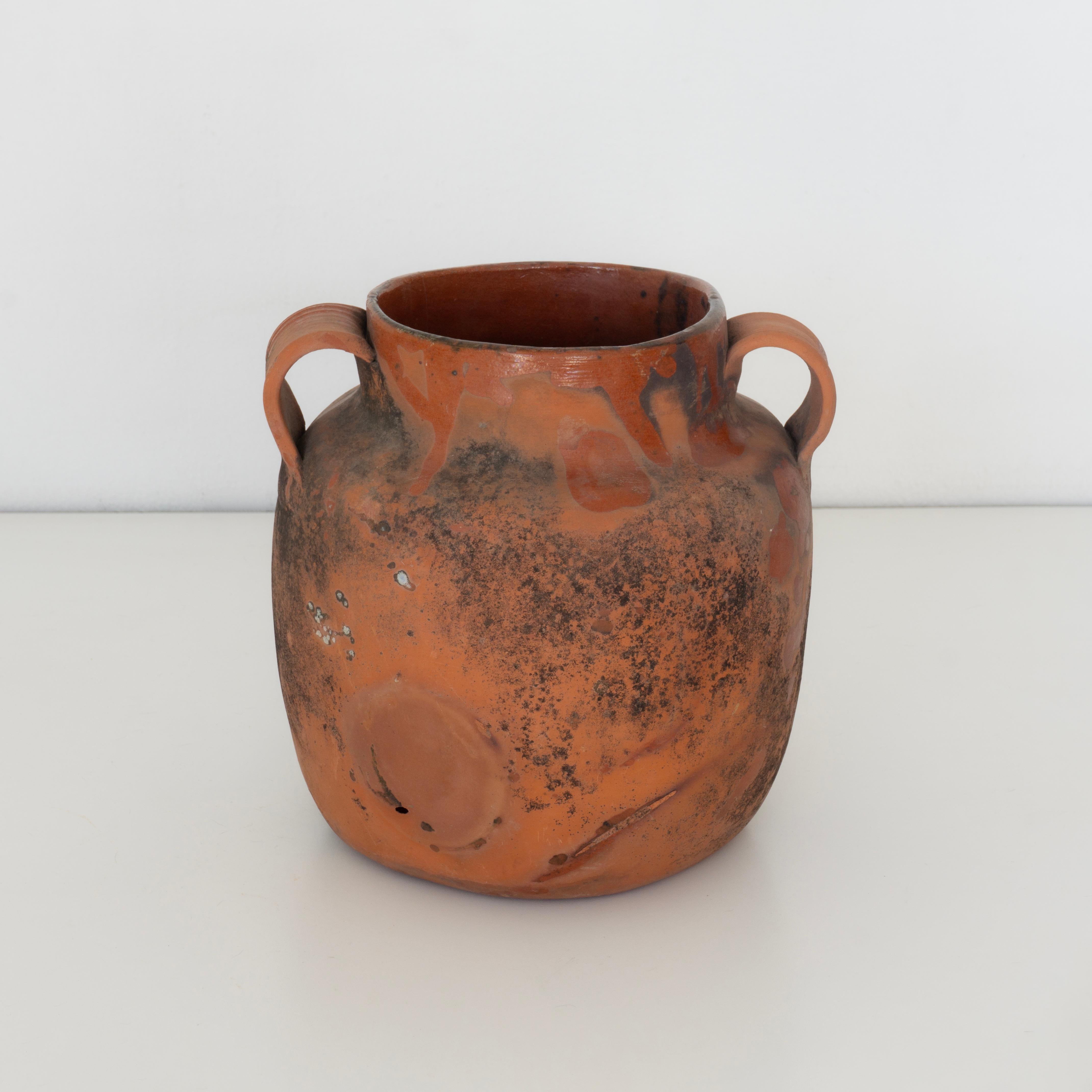 Clay Set of antique mexican kitchen pots. Morena's. XX Century. Herencias Collection For Sale