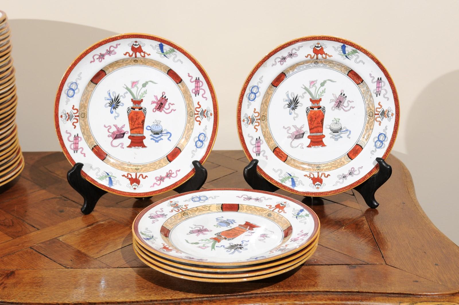 Set of Antique Minton Plates For Sale 1