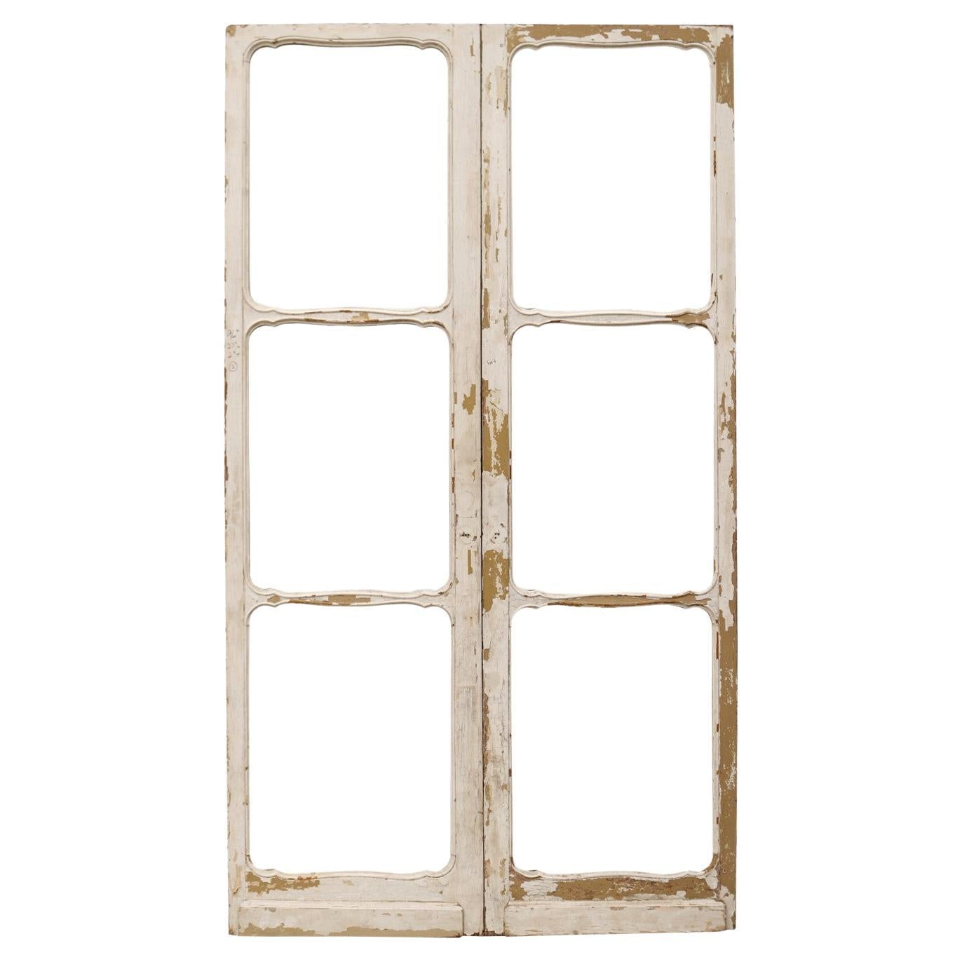 Set of Antique Doors with Iron Grills For Sale at 1stDibs