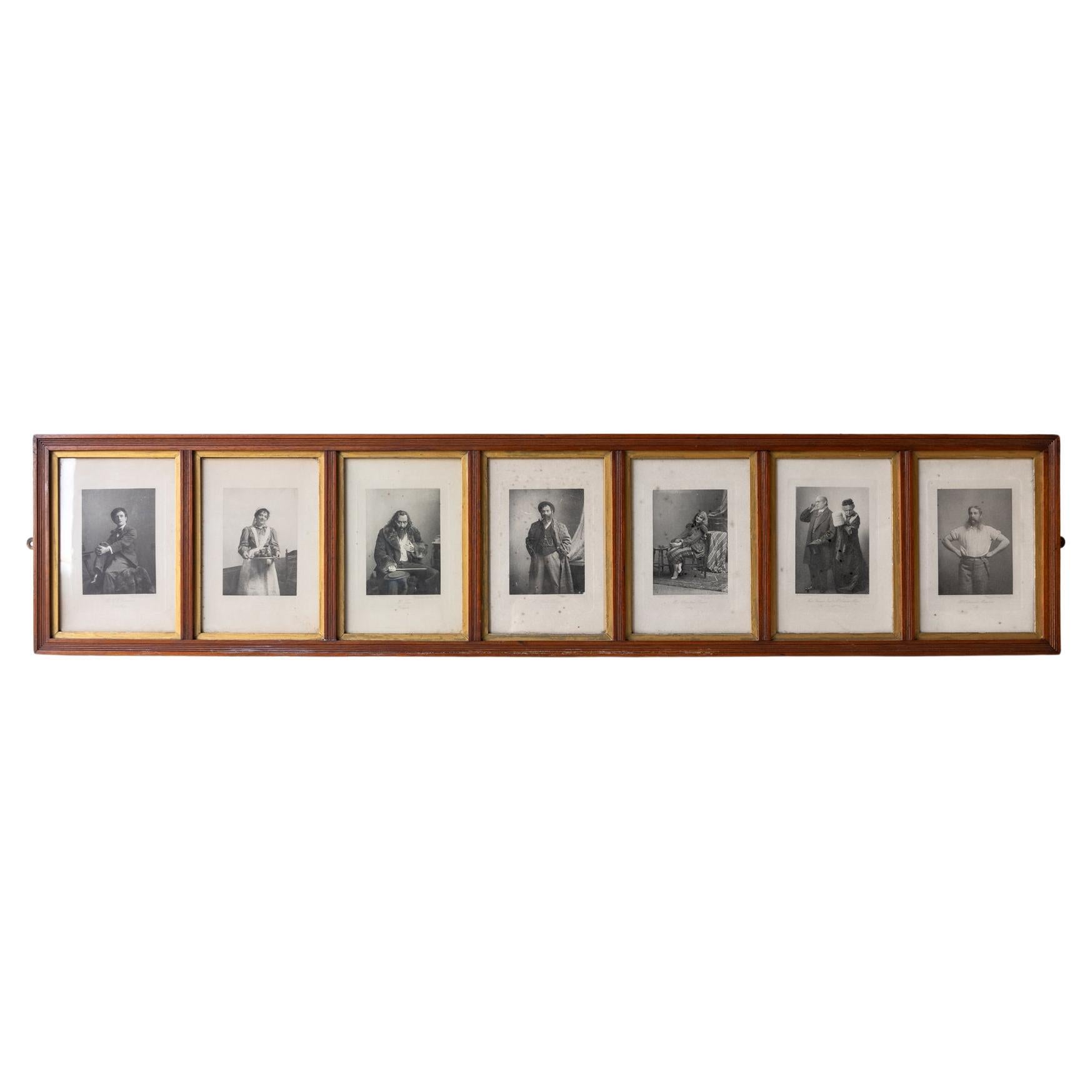 Set Of Antique Photographs Of Actors In Costume From 'Trilby' Theatre