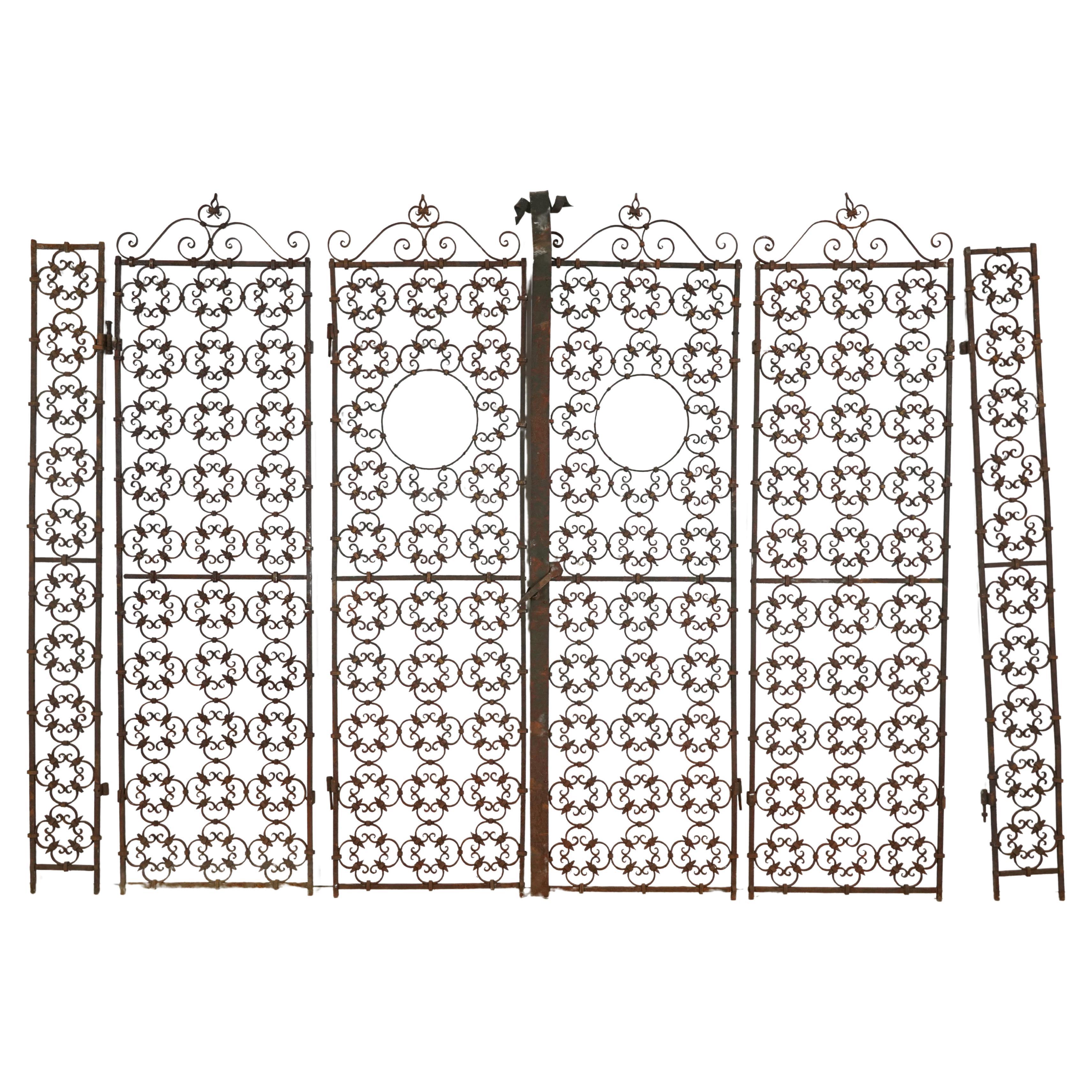 Set of Antique Spanish Wrought Iron Bifold Gates