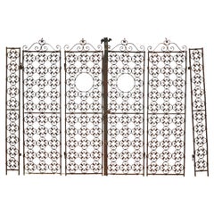 Set di antichi cancelli bifold in ferro battuto spagnoli