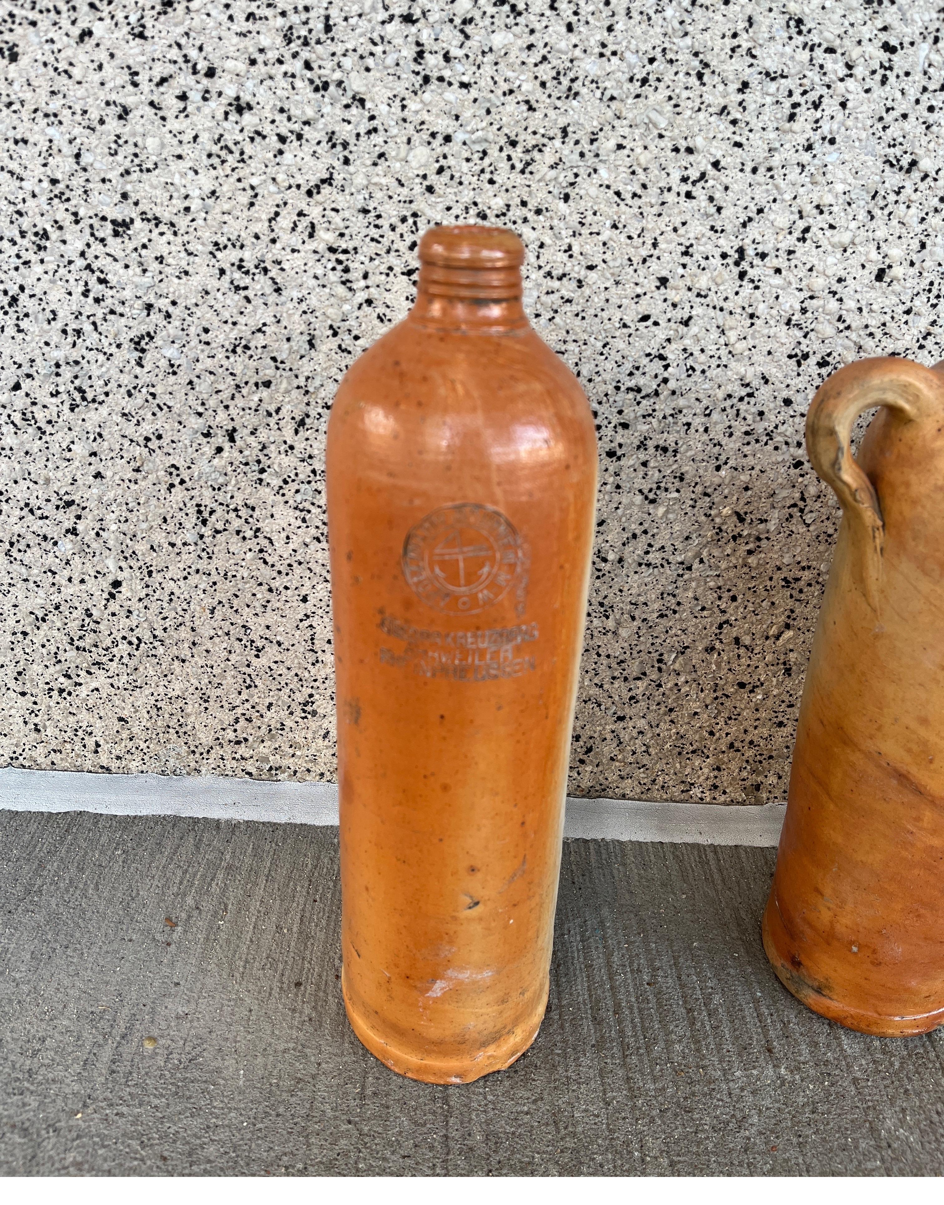 Set antiker Ginflaschen aus Steingut aus Steingut im Angebot 3