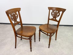 Set di sedie da pranzo Thonet in legno curvato, in stile Secessione viennese d’epoca