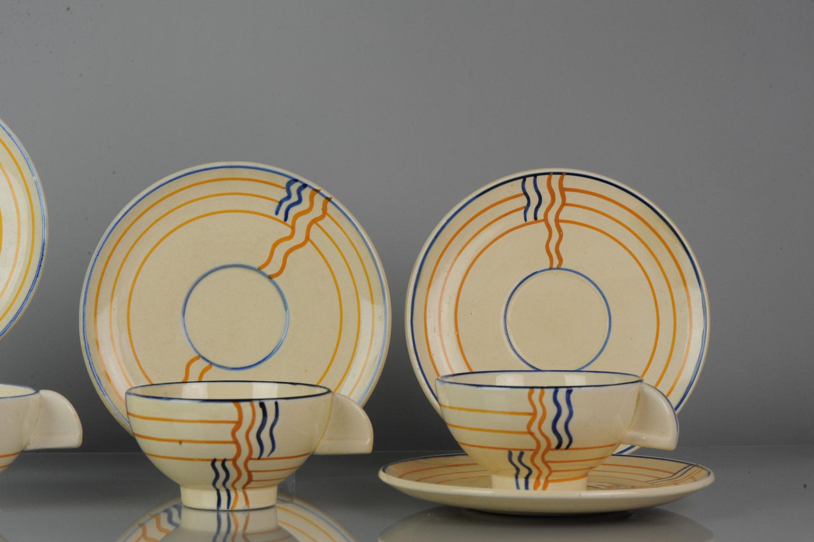 20th Century Set of Antique / Vintage Art Deco Ceramic Tea Cup Vases, 1920-1930, Schramberg