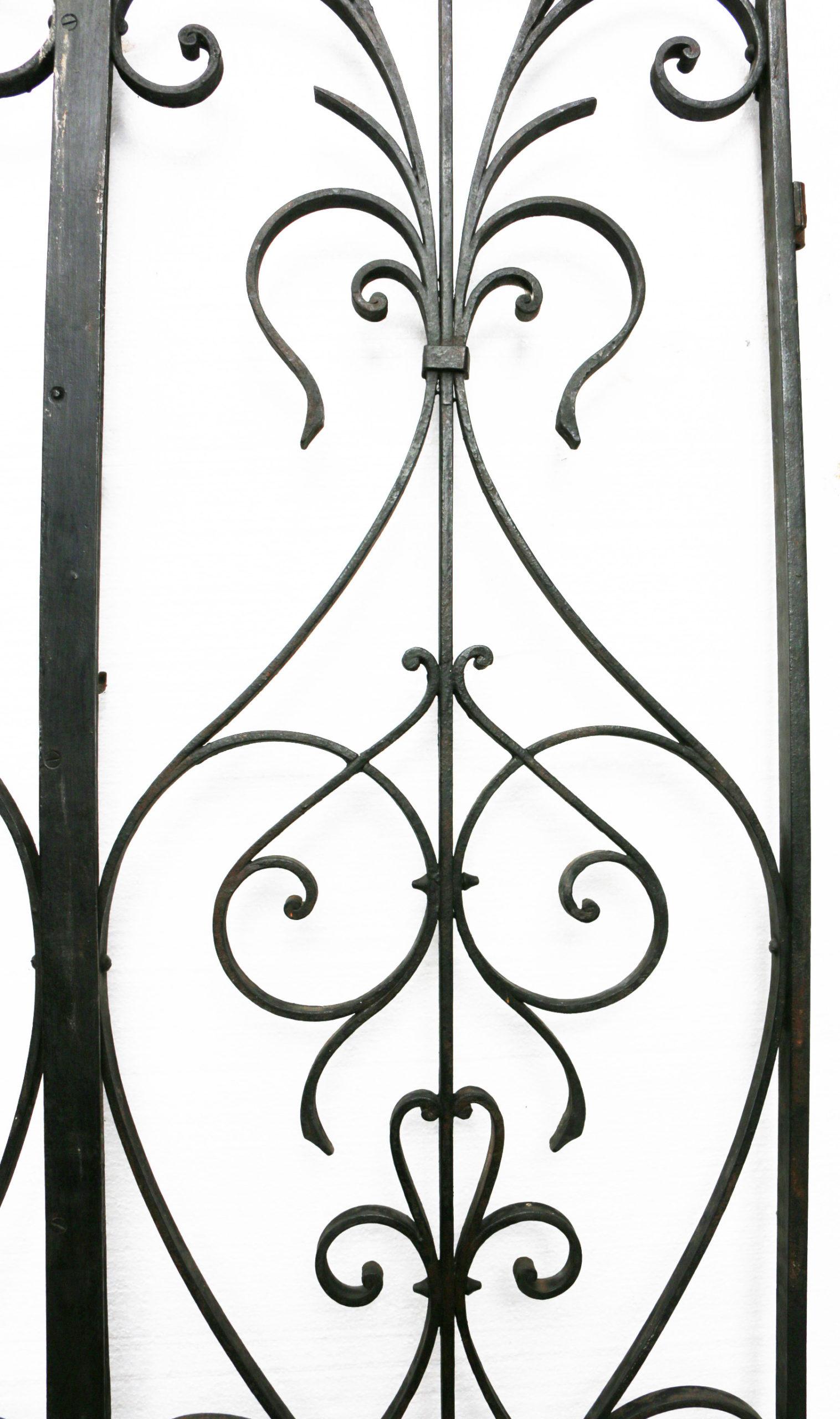 wrought iron arch over gate
