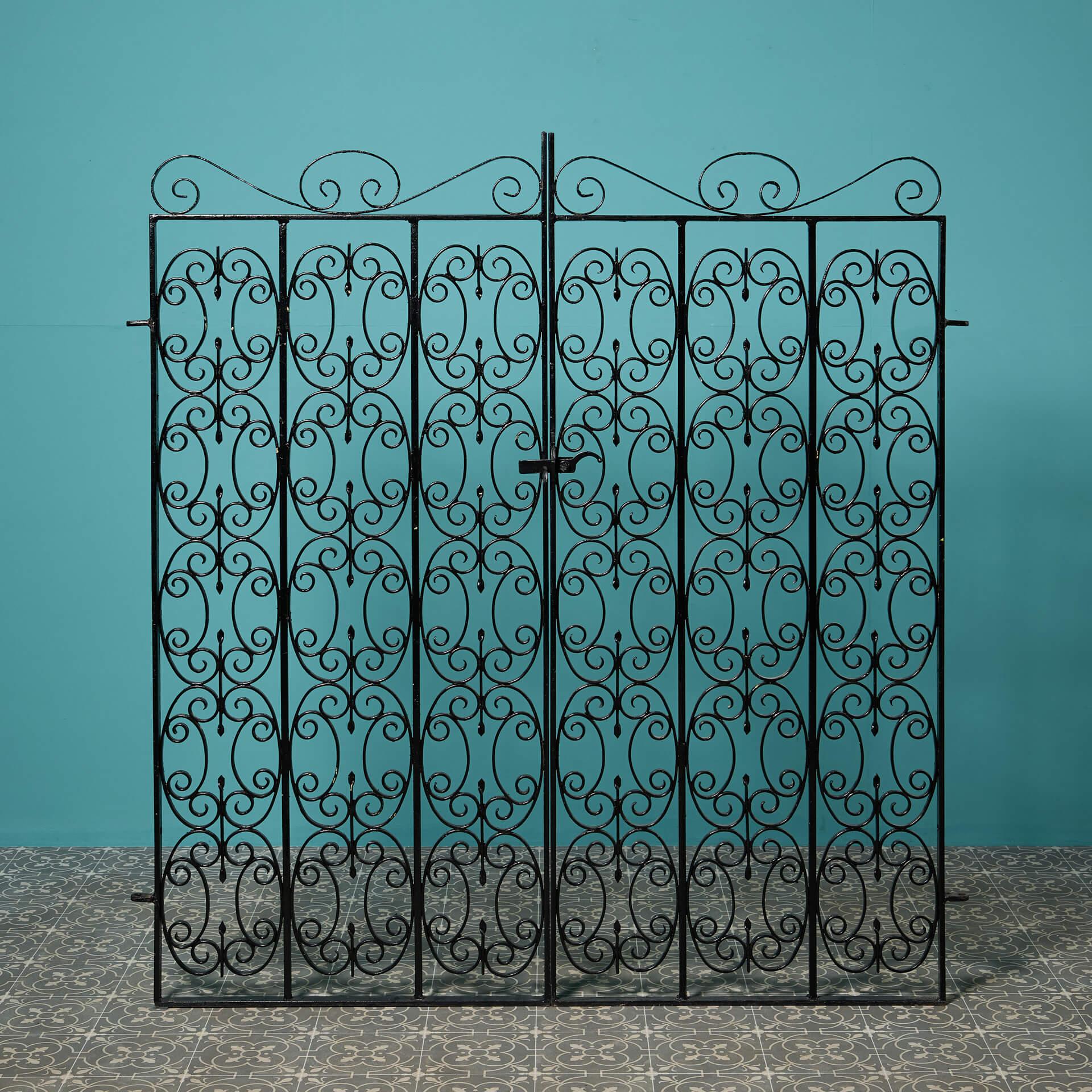 Set of Reclaimed Wrought Iron Garden Gates For Sale