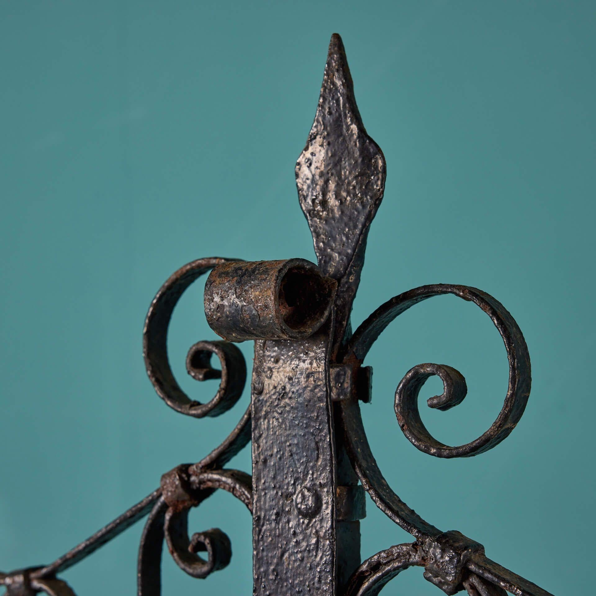 19th Century Set of Antique Wrought Iron Pedestrian Gates For Sale