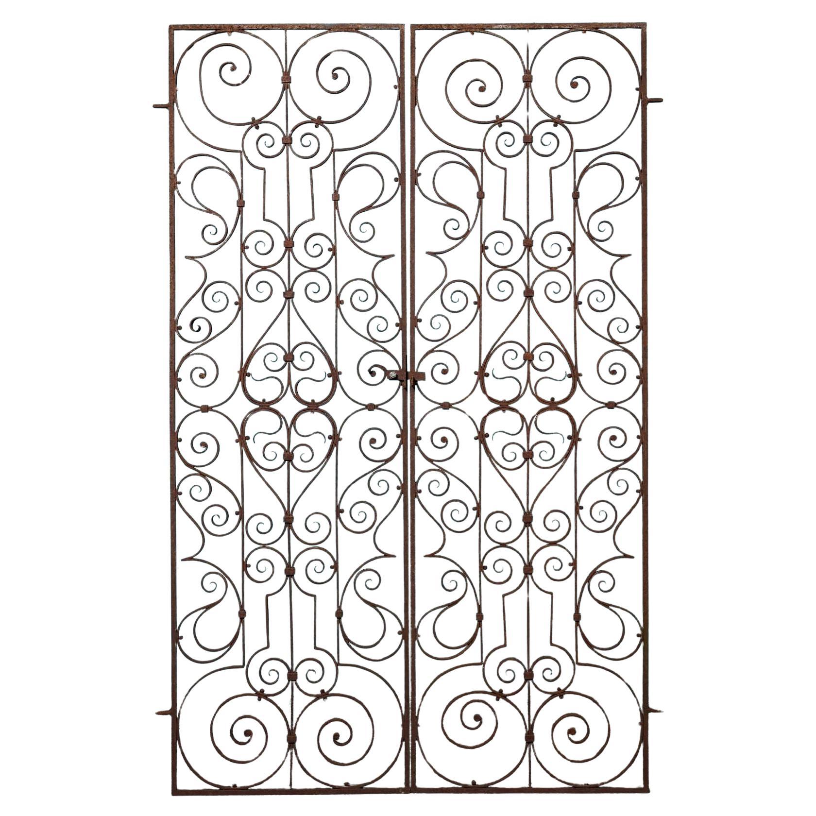 Set of Antique Wrought Iron Pedestrian Gates